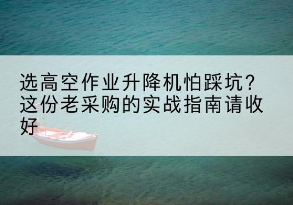 左云高空作业升降机厂家推荐-选高空作业升降机怕踩坑？这份老采购的实战指南请收好