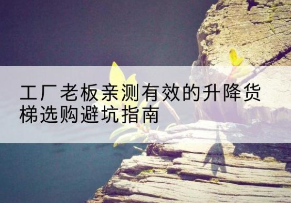 左云升降货梯怎么选-工厂老板亲测有效的升降货梯选购避坑指南